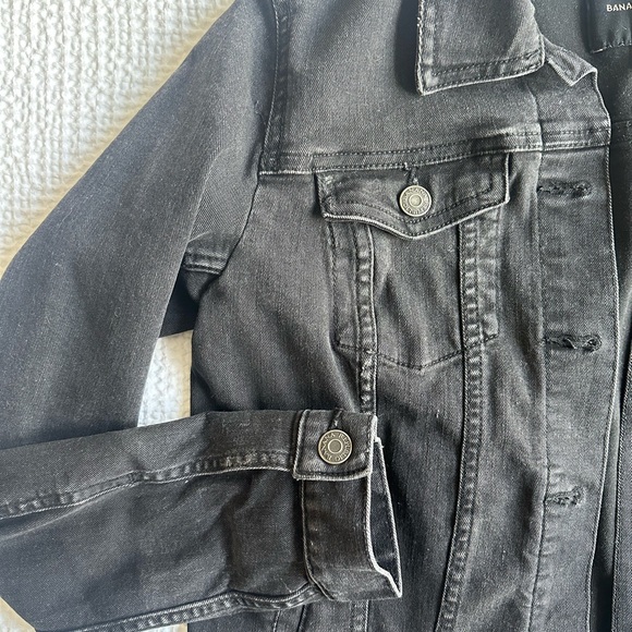 Banana republic black denim jacket - Picture 3 of 6